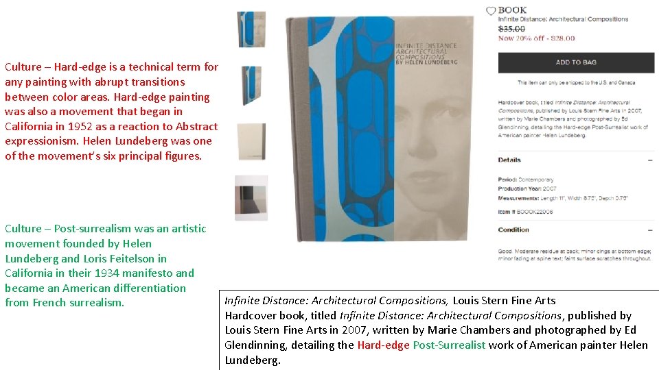 Culture – Hard-edge is a technical term for any painting with abrupt transitions between