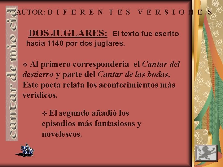 AUTOR: D I F E R E N T E S V E R