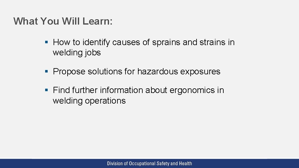 What You Will Learn: § How to identify causes of sprains and strains in What You Will Learn: § How to identify causes of sprains and strains in