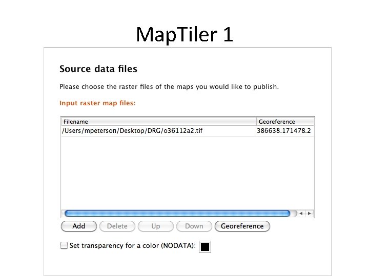 Map. Tiler 1 