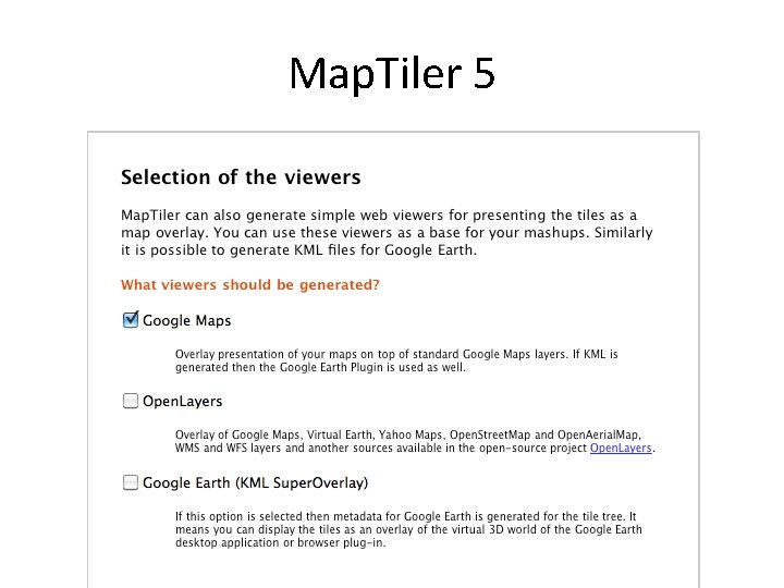 Map. Tiler 5 