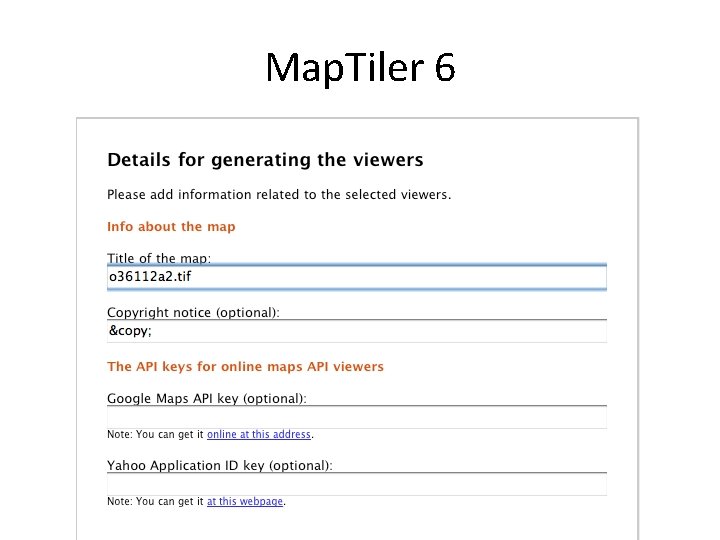 Map. Tiler 6 