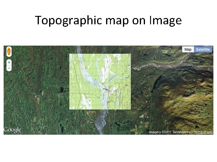 Topographic map on Image 