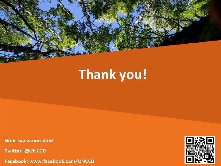 Thank you! Web: www. unccd. int Twitter: @UNCCD Facebook: www. facebook. com/UNCCD 