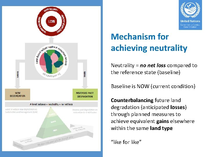 Mechanism for achieving neutrality Neutrality = no net loss compared to the reference state