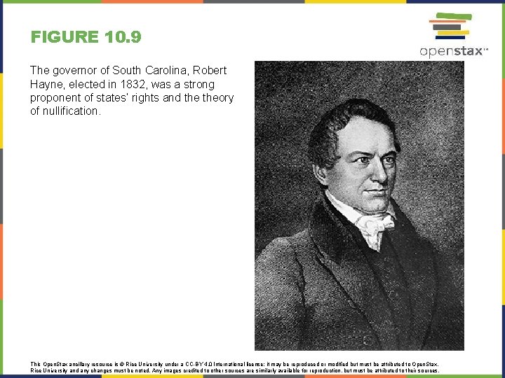 FIGURE 10. 9 The governor of South Carolina, Robert Hayne, elected in 1832, was FIGURE 10. 9 The governor of South Carolina, Robert Hayne, elected in 1832, was