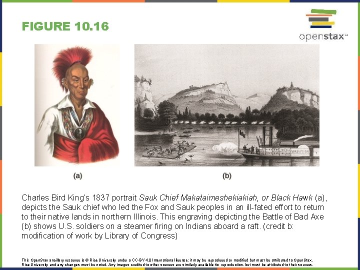 FIGURE 10. 16 Charles Bird King’s 1837 portrait Sauk Chief Makataimeshekiakiah, or Black Hawk FIGURE 10. 16 Charles Bird King’s 1837 portrait Sauk Chief Makataimeshekiakiah, or Black Hawk
