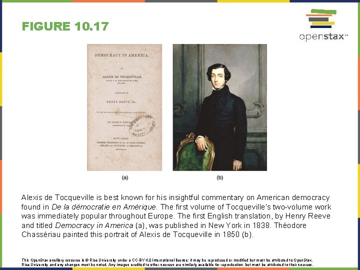 FIGURE 10. 17 Alexis de Tocqueville is best known for his insightful commentary on FIGURE 10. 17 Alexis de Tocqueville is best known for his insightful commentary on