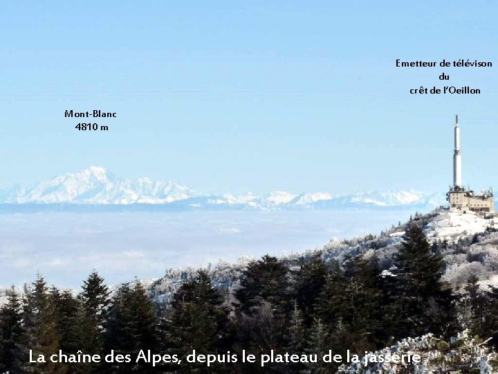 Emetteur de télévison du crêt de l’Oeillon Mont-Blanc 4810 m La chaîne des Alpes,