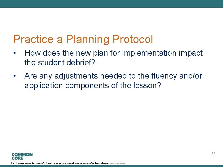 A Story of Units Practice a Planning Protocol • How does the new plan