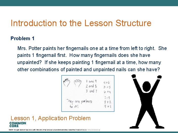 A Story of Units Introduction to the Lesson Structure Problem 1 Mrs. Potter paints