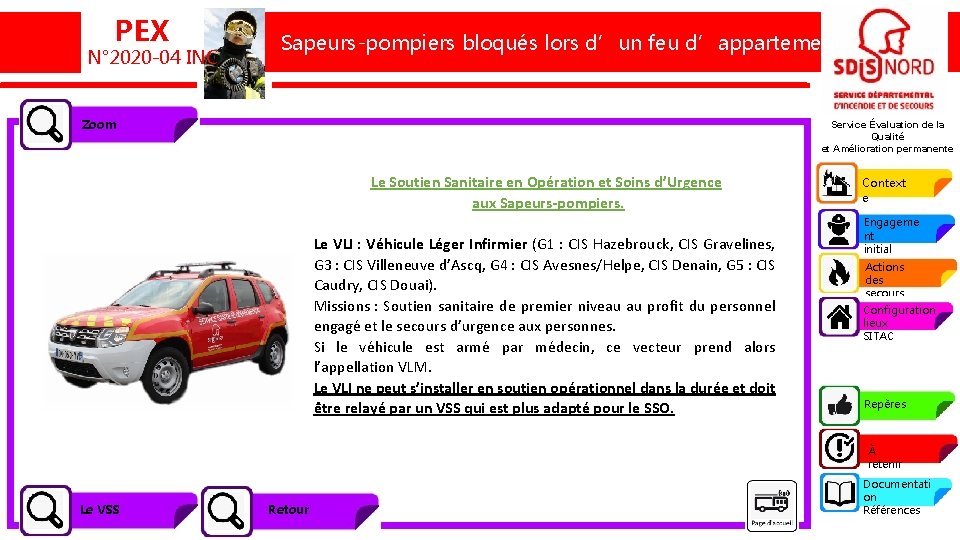 PEX N° 2020 -04 INC Un sapeur-pompierbloqués brûlé lors feufeu d’appartement Sapeurs-pompiers lorsd’un d’appartement