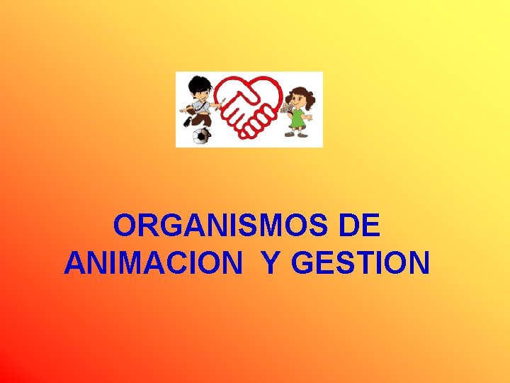 ORGANISMOS DE ANIMACION Y GESTION 