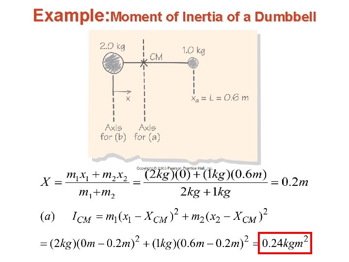 Example: Moment of Inertia of a Dumbbell 