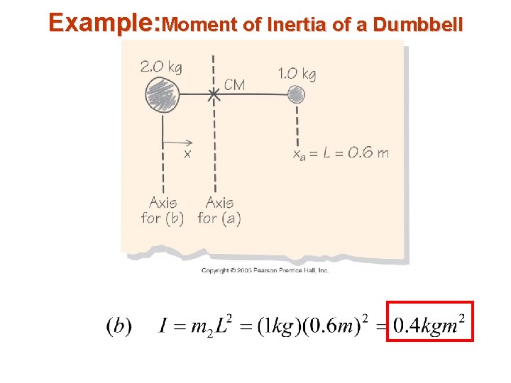 Example: Moment of Inertia of a Dumbbell 