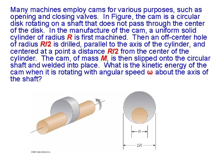 Many machines employ cams for various purposes, such as opening and closing valves. In