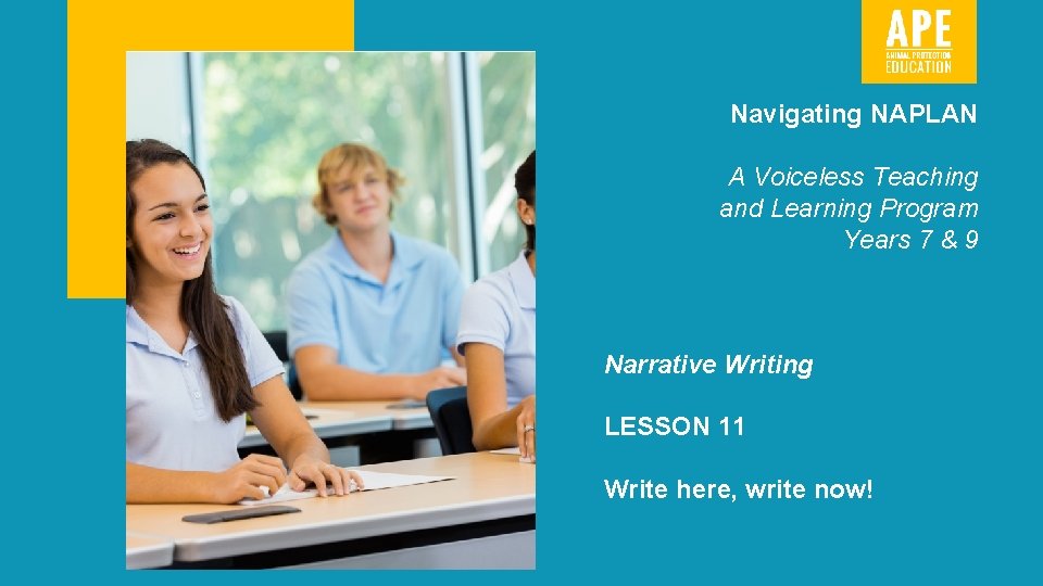 Navigating NAPLAN A Voiceless Teaching and Learning Program Years 7 & 9 Narrative Writing
