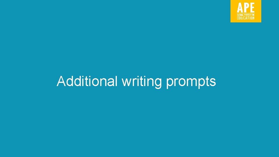 Additional writing prompts 