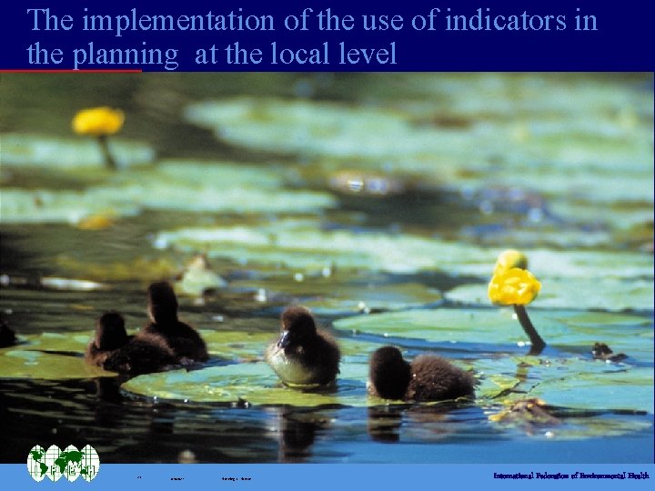 The implementation of the use of indicators in the planning at the local level