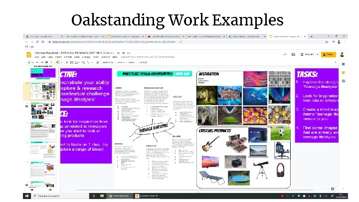 Oakstanding Work Examples 