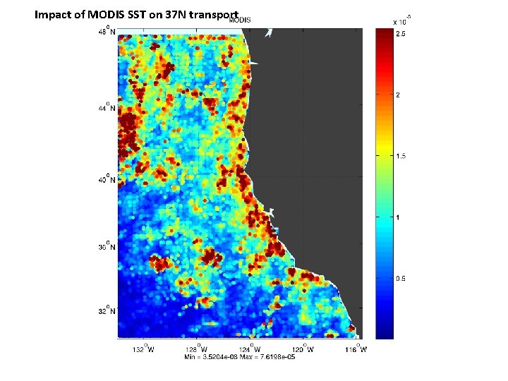 Impact of MODIS SST on 37 N transport 