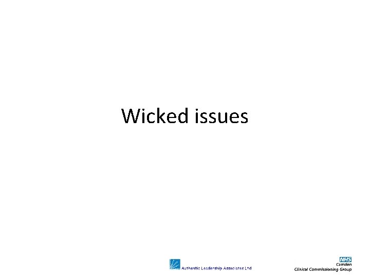 Wicked issues 