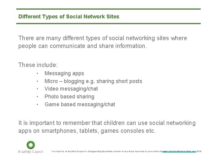 Different Types of Social Network Sites There are many different types of social networking