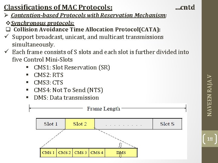 …cntd Ø Contention-based Protocols with Reservation Mechanism: v. Synchronous protocols: q Collision Avoidance Time …cntd Ø Contention-based Protocols with Reservation Mechanism: v. Synchronous protocols: q Collision Avoidance Time