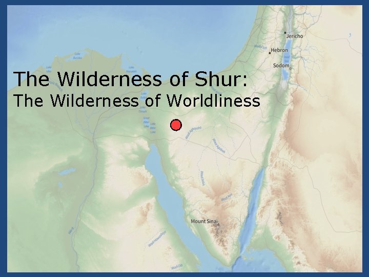 The Wilderness of Shur: The Wilderness of Worldliness 