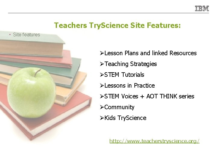 Teachers Try. Science Site Features: • Site features ØLesson Plans and linked Resources ØTeaching
