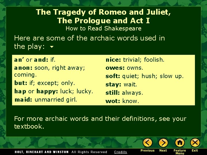 The Tragedy of Romeo and Juliet, The Prologue and Act I How to Read