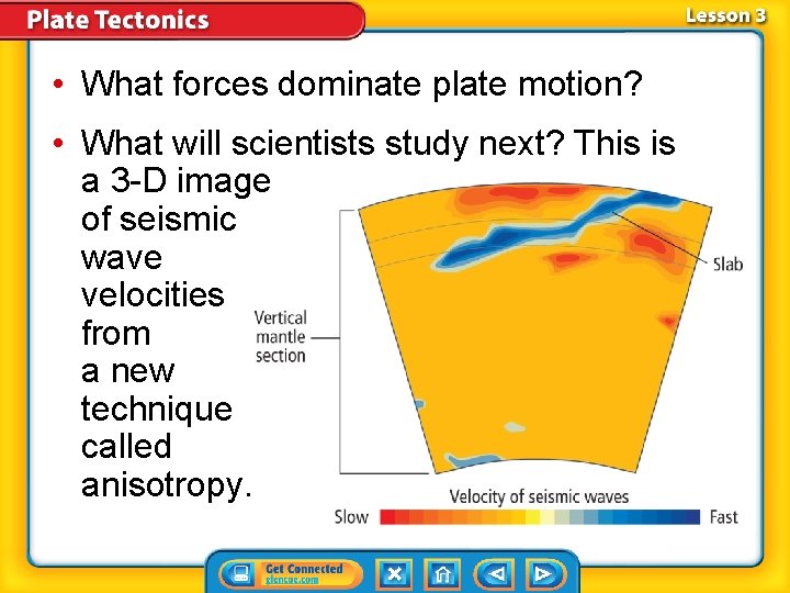  • What forces dominate plate motion? • What will scientists study next? This
