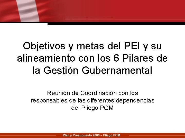 Objetivos y metas del PEI y su alineamiento con los 6 Pilares de la