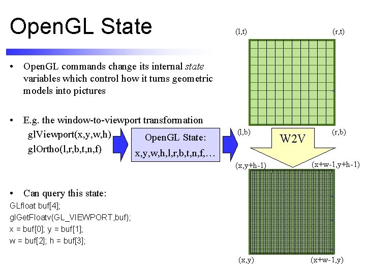 Open. GL State (l, t) (r, t) (l, b) (r, b) • Open. GL