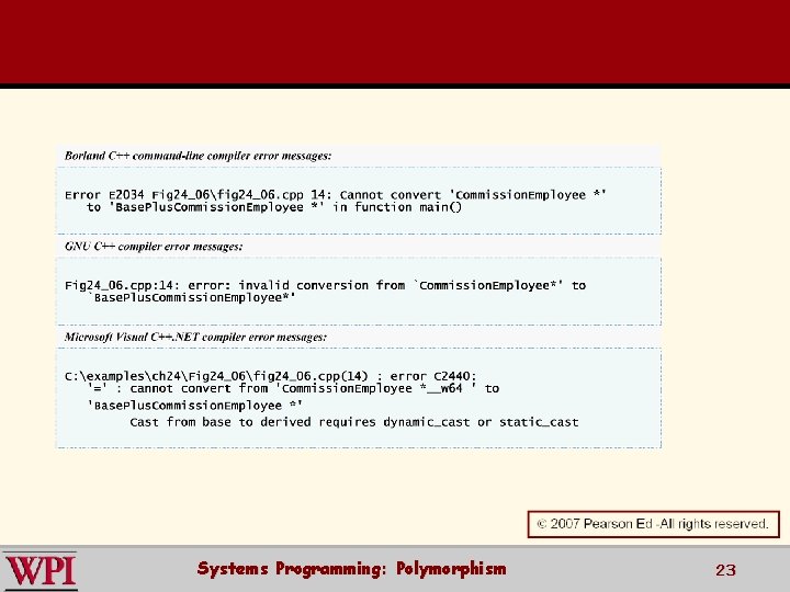 Systems Programming: Polymorphism 23 