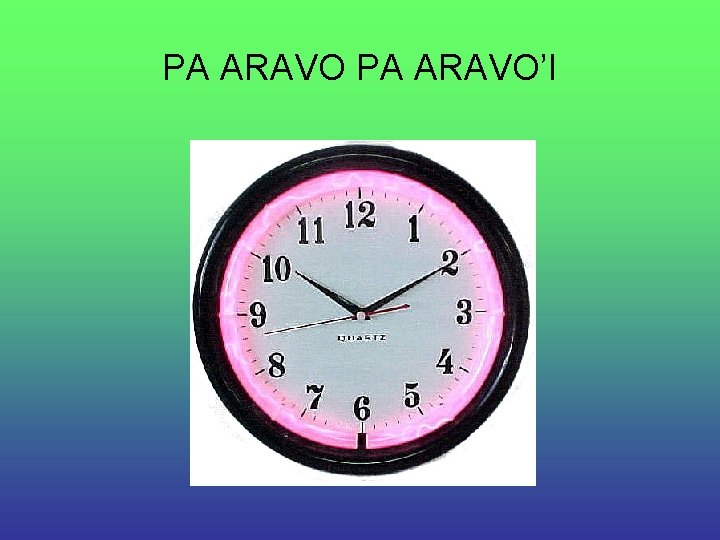 PA ARAVO’I 