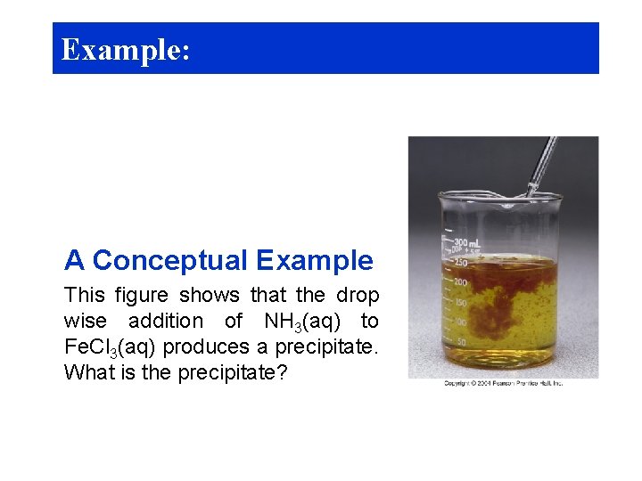 Example: A Conceptual Example This figure shows that the drop wise addition of NH