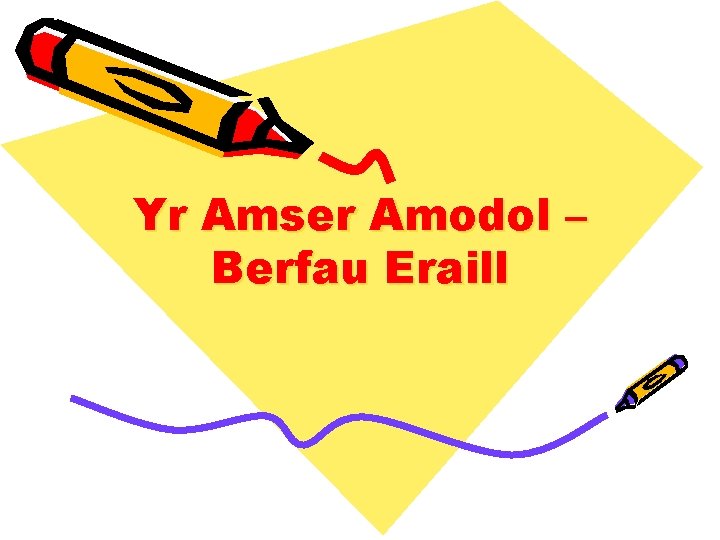 Yr Amser Amodol – Berfau Eraill 