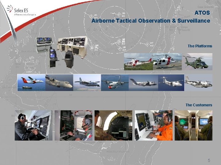 ATOS Airborne Tactical Observation & Surveillance The Platforms The Customers © Copyright Selex ES.