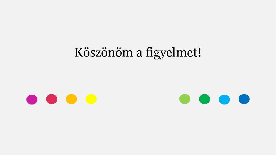 Köszönöm a figyelmet! 