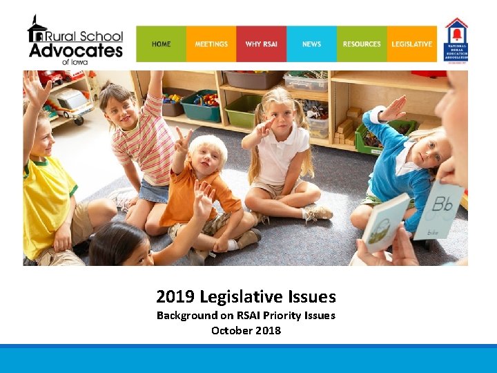 2019 Legislative Issues Background on RSAI Priority Issues October 2018 