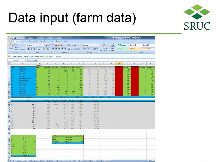 Data input (farm data) 11 