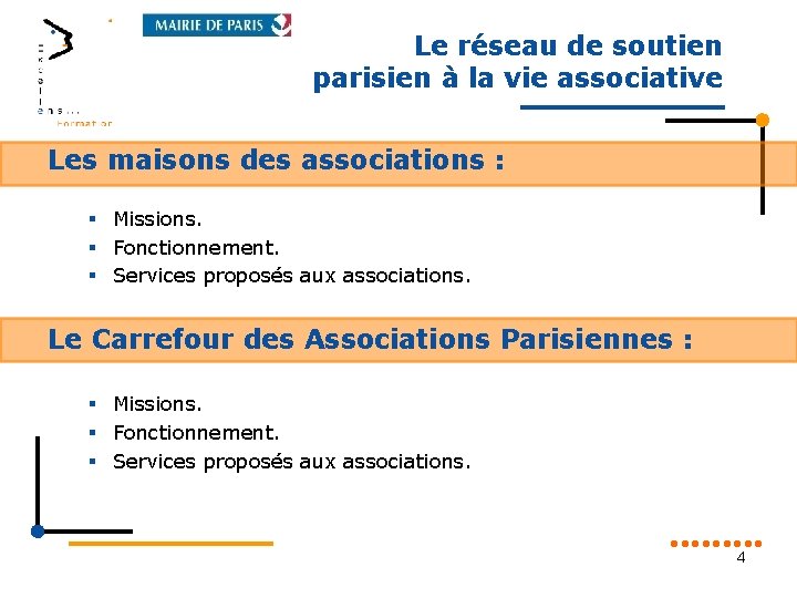 Le réseau de soutien parisien à la vie associative Les maisons des associations :