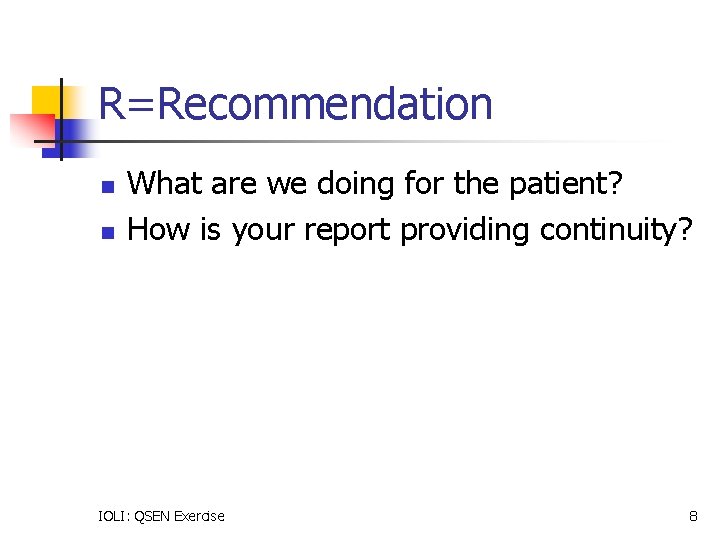 Quality and Safety Education in Nursing Situation Background