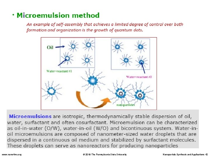 www. nano 4 me. org © 2018 The Pennsylvania State University Nanoparticle Synthesis and