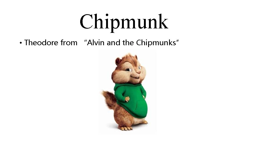 Chipmunk • Theodore from “Alvin and the Chipmunks” 