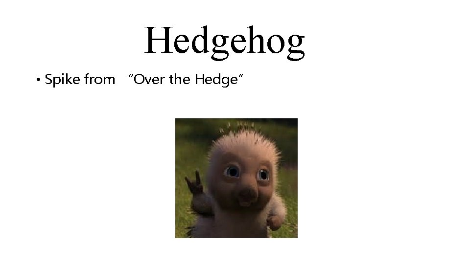 Hedgehog • Spike from “Over the Hedge” 