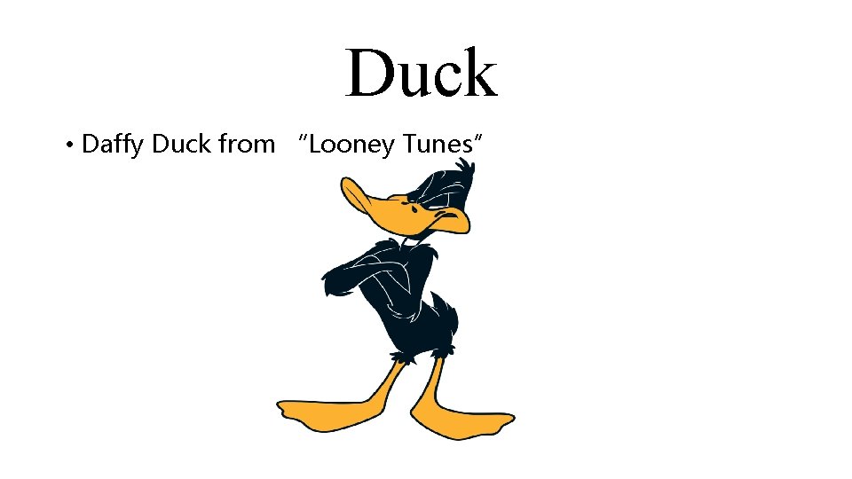 Duck • Daffy Duck from “Looney Tunes” 