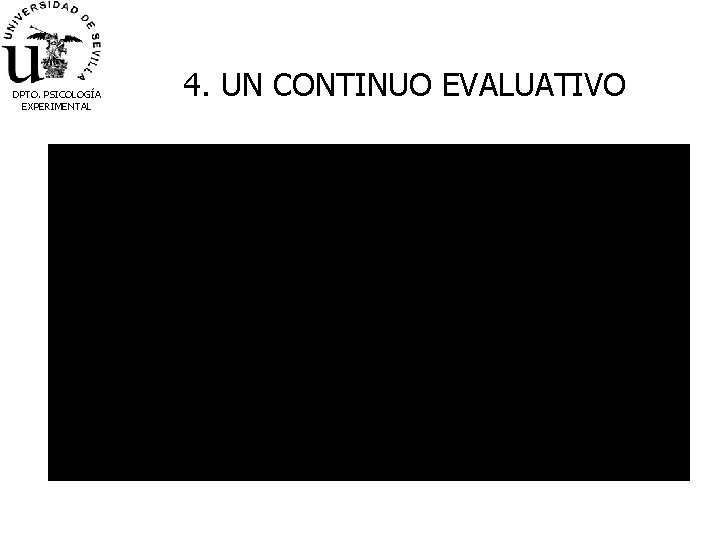 DPTO. PSICOLOGÍA EXPERIMENTAL 4. UN CONTINUO EVALUATIVO 