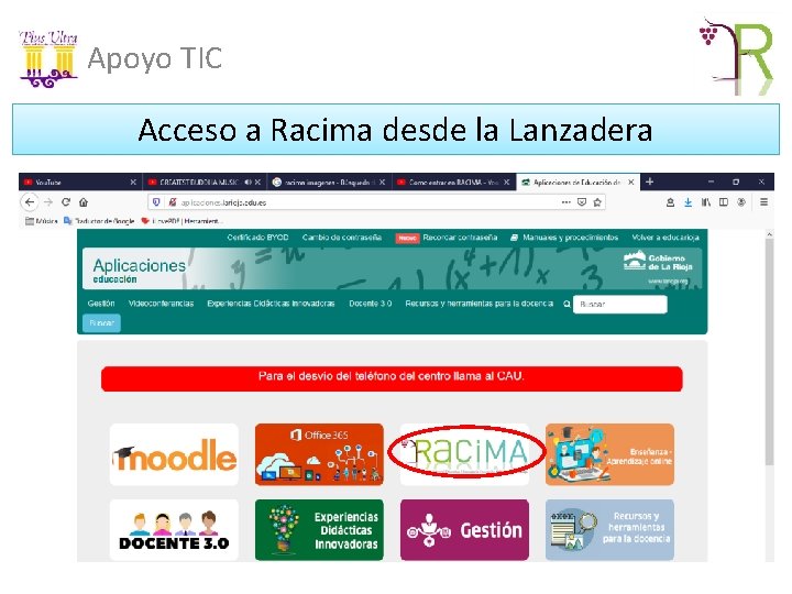 Apoyo TIC Acceso a Racima desde la Lanzadera 